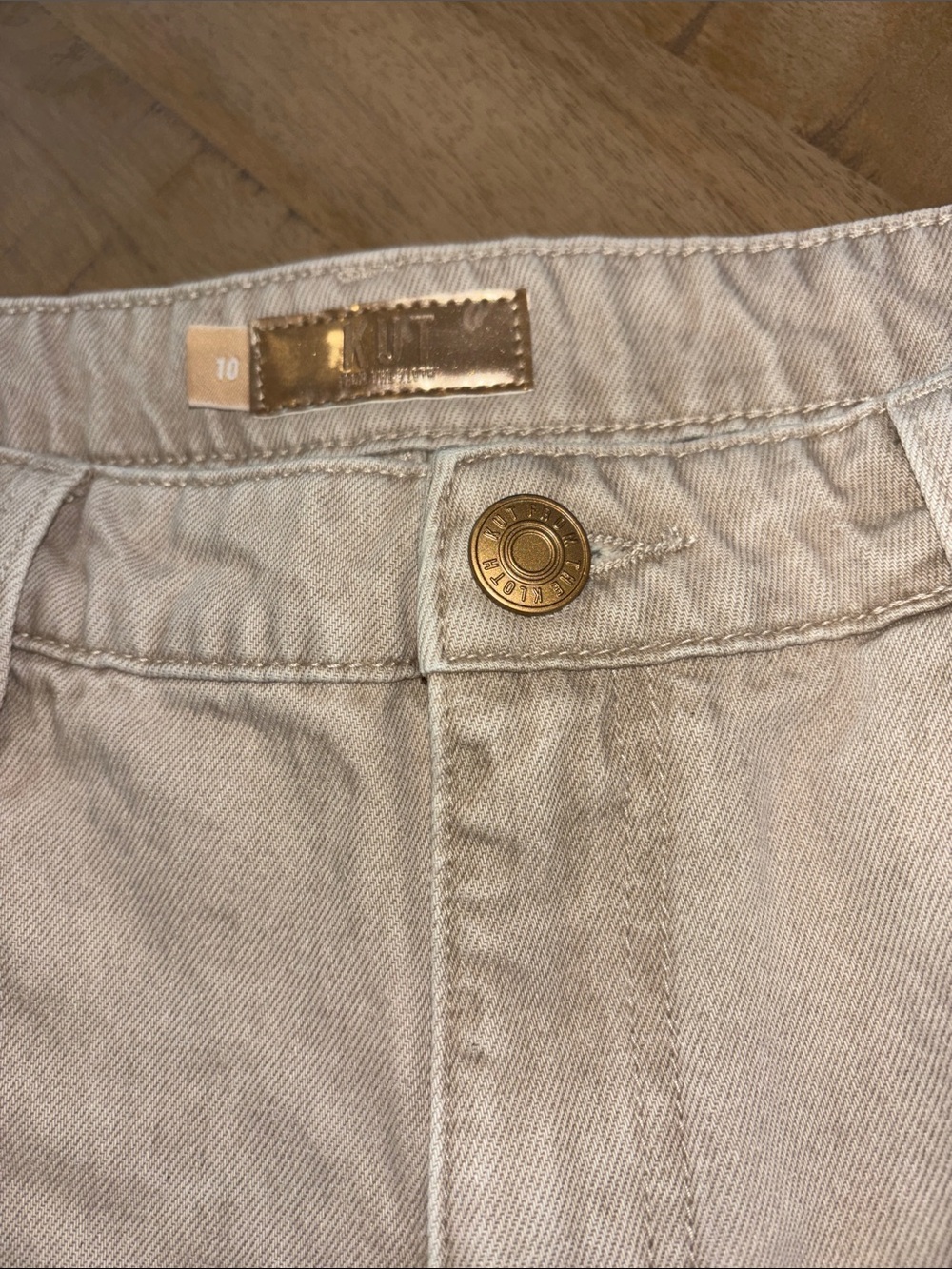 Kut From The Kloth Jane High-Rise Long Shorts Distressed Denim 100% Cotton 10 - Picture 2 of 6
